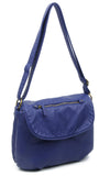 The Large Bonnie Saddle Crossbody - Navy Blue - Ampere Creations