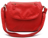 The Large Bonnie Saddle Crossbody - Poppy Red - Ampere Creations