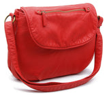The Large Bonnie Saddle Crossbody - Poppy Red - Ampere Creations