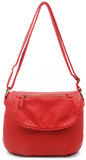 The Large Bonnie Saddle Crossbody - Poppy Red - Ampere Creations