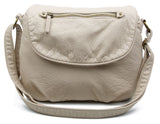 The Large Bonnie Saddle Crossbody - Taupe - Ampere Creations