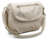 The Large Bonnie Saddle Crossbody - Taupe - Ampere Creations