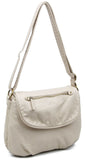 The Large Bonnie Saddle Crossbody - Taupe - Ampere Creations