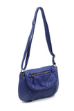 The Small Bonnie Saddle Crossbody - Navy Blue - Ampere Creations