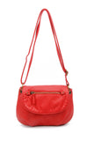 The Small Bonnie Saddle Crossbody - Poppy Red - Ampere Creations
