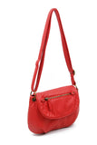 The Small Bonnie Saddle Crossbody - Poppy Red - Ampere Creations