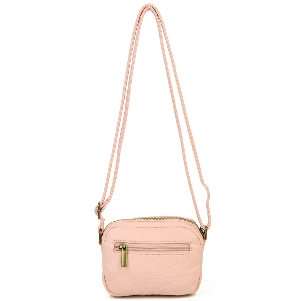 Petal Pink Leather Mini Shoulder Bag