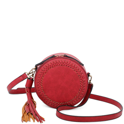 Suzie Round Crossbody - Red - Ampere Creations