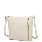 Daisy Biodegradable Vegan Leather Single Zip Classic Bag - Cream