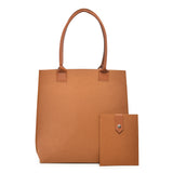 Luna Felt Tote Organizer with additional pouch bag - Brown