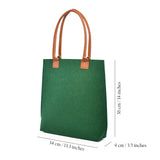 Luna Felt Tote Organizer with additional pouch bag - Green