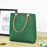 Luna Felt Tote Organizer with additional pouch bag - Green