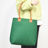 Luna Felt Tote Organizer with additional pouch bag - Green