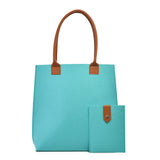 Luna Felt Tote Organizer with additional pouch bag - Mint