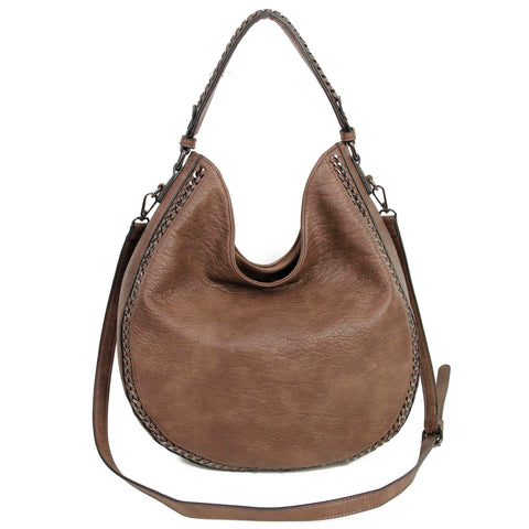 The Dana Hobo Crossbody - Dark Brown - Ampere Creations