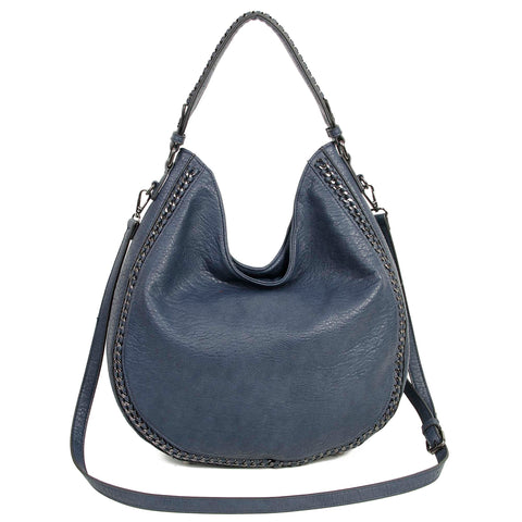 The Dana Hobo Crossbody - Navy Blue - Ampere Creations