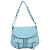 The Annabell Messenger Crossbody - Baby Blue - Ampere Creations
