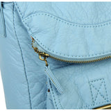 The Annabell Messenger Crossbody - Baby Blue - Ampere Creations