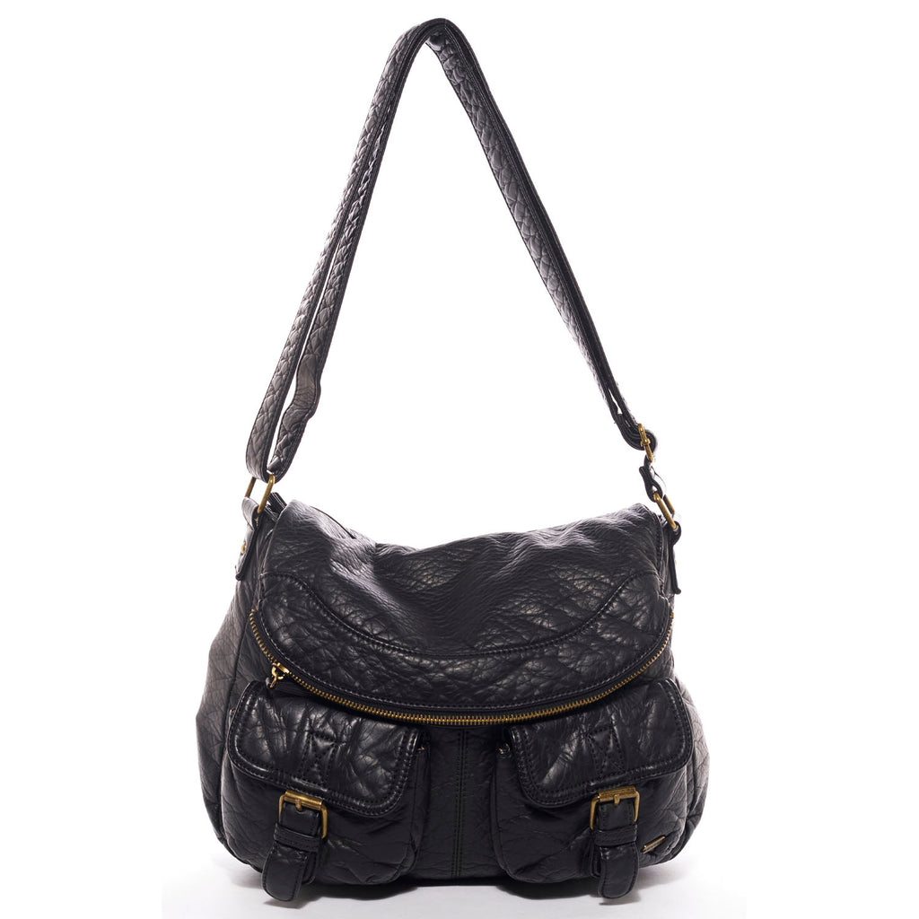 The Annabell Messenger Crossbody - Black - Ampere Creations