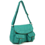 The Annabell Messenger Crossbody - Teal - Ampere Creations