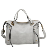 The Ali Satchel - Light Grey - Ampere Creations