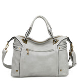 The Ali Satchel - Light Grey - Ampere Creations