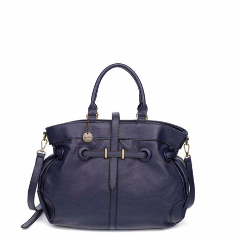 The Brandi Satchel - Navy Blue - Ampere Creations