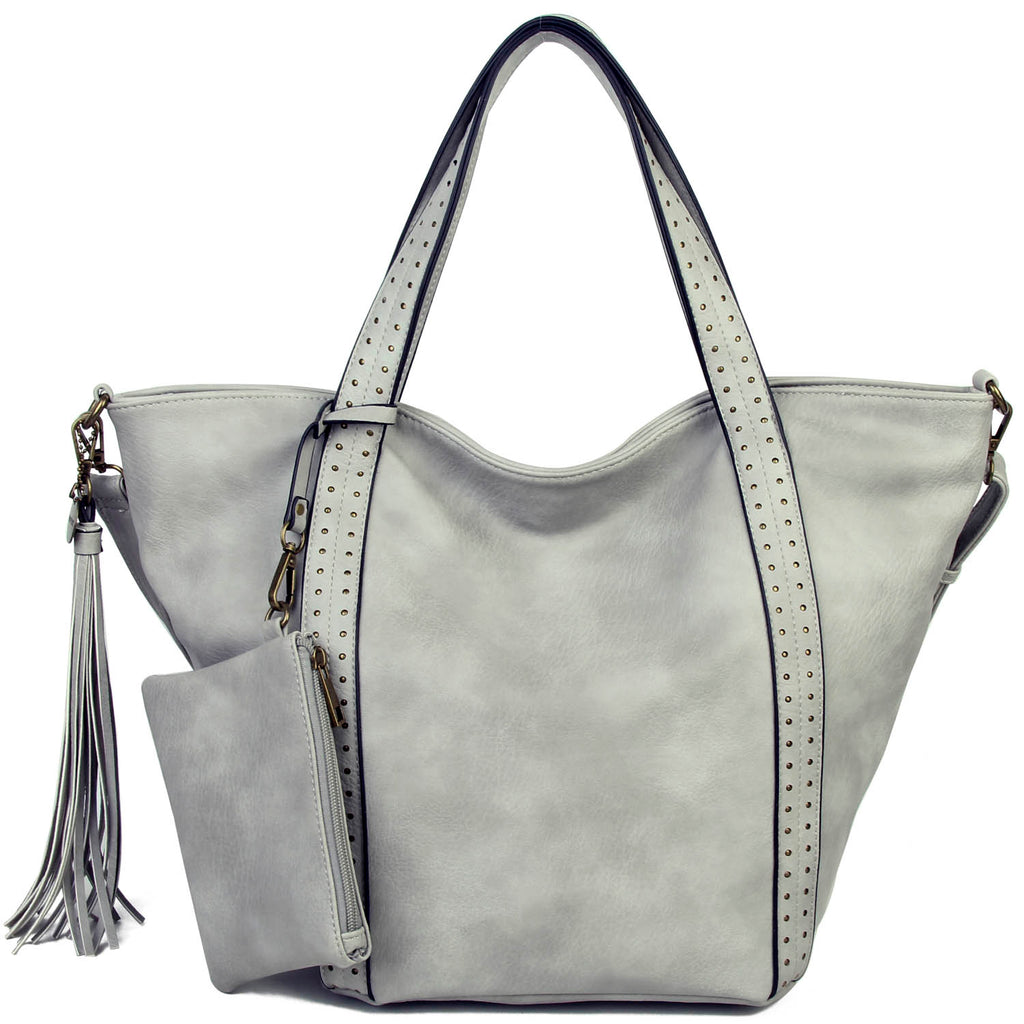 The Amelie Tote - Light Grey - Ampere Creations