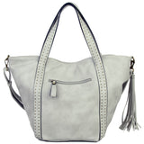 The Amelie Tote - Light Grey - Ampere Creations
