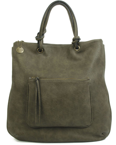 The Addison Tote - Khaki - Ampere Creations