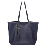 The Lucia Tote - Navy Blue - Ampere Creations