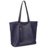 The Lucia Tote - Navy Blue - Ampere Creations