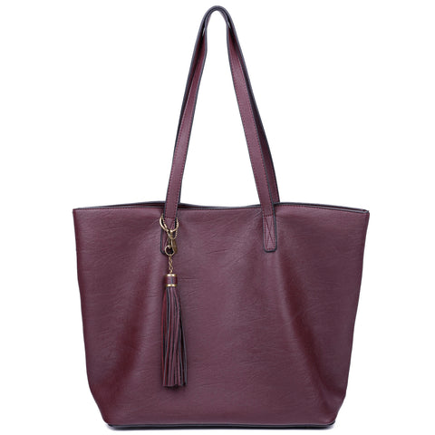 The Lucia Tote - Wine - Ampere Creations