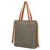 The Katrina Canvas Tote - Army Green