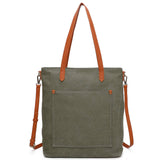 The Katrina Canvas Tote - Army Green