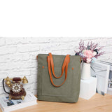 The Katrina Canvas Tote - Army Green