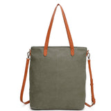 The Katrina Canvas Tote - Army Green