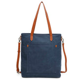 The Katrina Canvas Tote - Deep Sea Blue