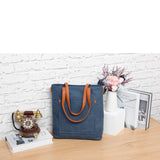 The Katrina Canvas Tote - Deep Sea Blue