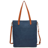 The Katrina Canvas Tote - Deep Sea Blue