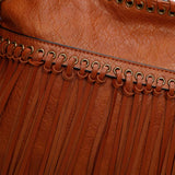 June Fringe Tote - Light Brown