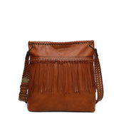June Fringe Tote - Light Brown