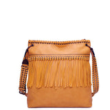 Copy of June Fringe Tote - Light Brown