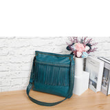 June Fringe Tote - Teal