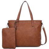 Carrie Tote with additional mini bag - Light Brown