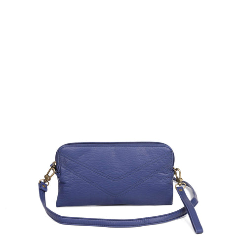 The Samantha Wallet Crossbody - Navy Blue - Ampere Creations