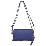 The Samantha Wallet Crossbody - Navy Blue - Ampere Creations