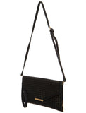 The Ana Laser Cut Messenger - Black - Ampere Creations