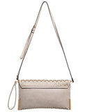 The Ana Laser Cut Messenger - Beige - Ampere Creations