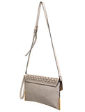 The Ana Laser Cut Messenger - Beige - Ampere Creations